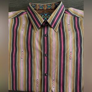 Robert Graham Long Sleeve Button Up Shirt Size‎ XXL 100% Cotton Great Condition